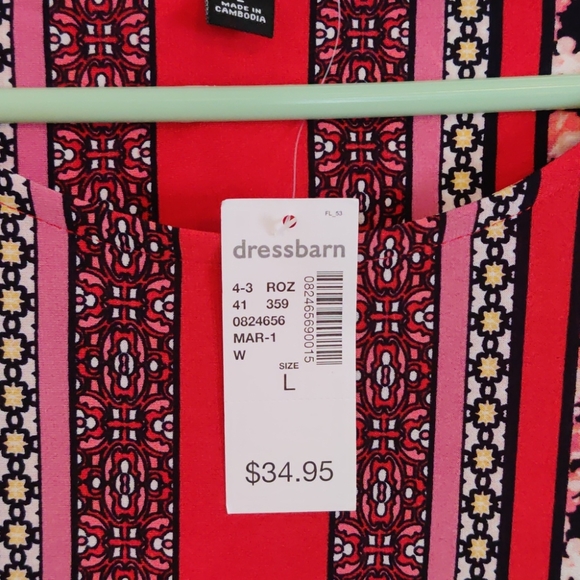 NWT Roz & Ali blouse size L - Picture 2 of 2